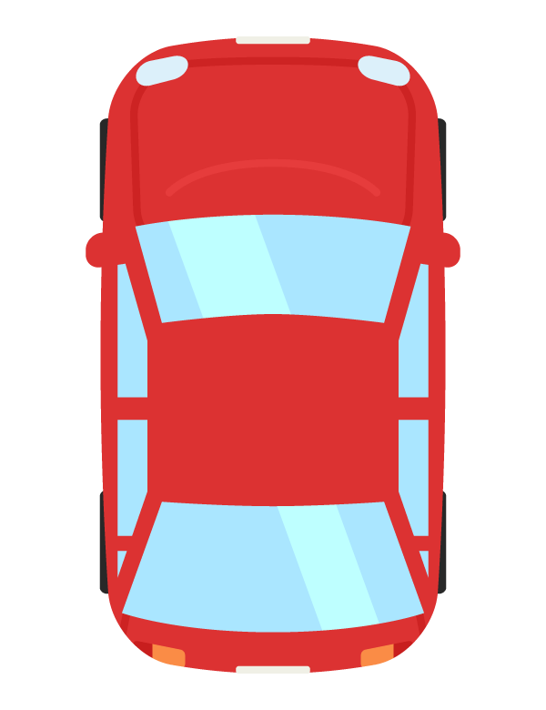 シンプルな車イラストのフリー素材イラストイメージ