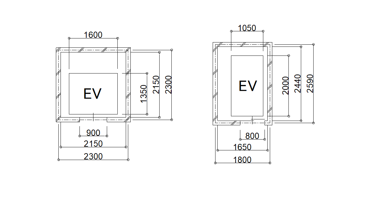 エレベーター施工図 作成例