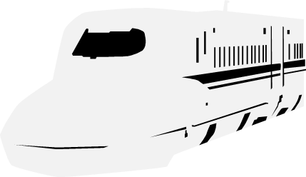 新幹線イラスト：のぞみ：N700系：横向き無料イラスト素材 ボンボンイラスト