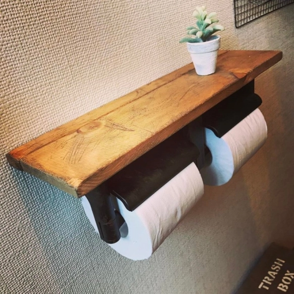 DIYでトイレの棚 100均金具でおしゃれなペーパーホルダーの簡単な作り方を動画で詳しく解説！元大工の親方が教えるDIYの楽しみ方