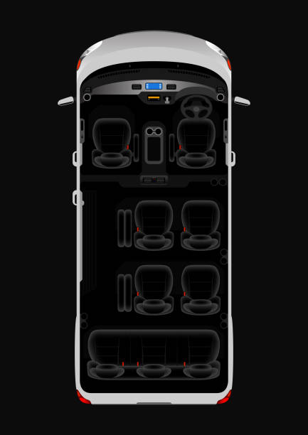 ベクトル、カーシートのカラーイラスト、フロントビュー。交通、車の付属品、自動車のトピックスのイラスト素材・ベクター Image 135655752