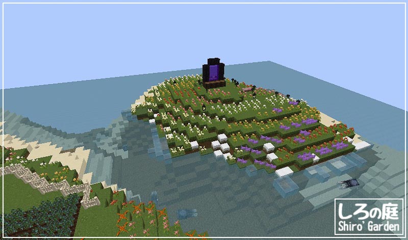 Minecraft 収納のあるネザーゲートデザイン - Minecraft 装飾屋さん