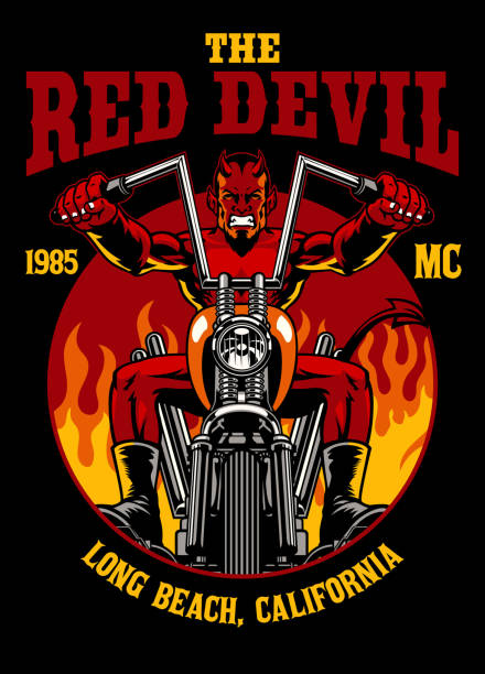 赤い悪魔のロゴのベクトルアイコンテンプレートPremiumベクトル素材