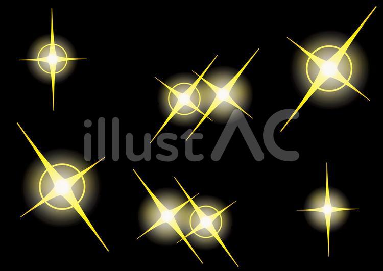 大小のキラキラが両端に多めで降ってくる無料動画素材てれそ