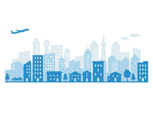 フリーイラスト住宅街の風景パブリックドメインQ：著作権フリー画像素材集