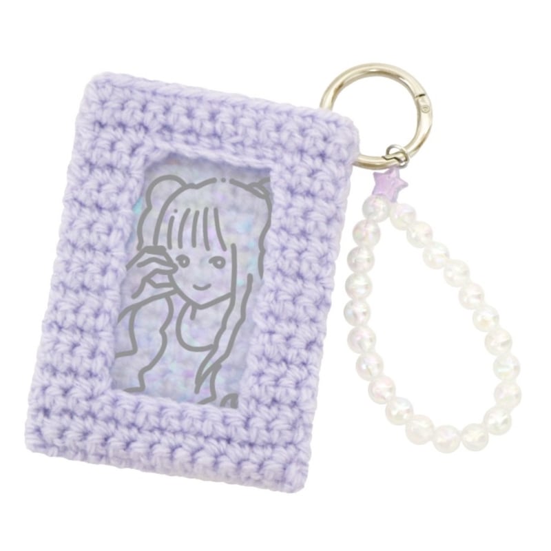 T10 トレカケース ハンドメイド 編み物 毛糸 デコ 蝶々 - メルカリ