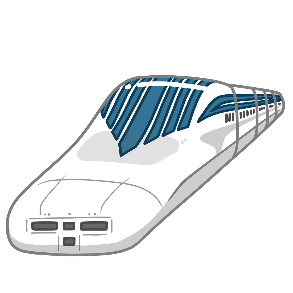 リニアモーターカー無料イラスト＆かわいいフリー素材集 ねこ画伯コハクちゃん