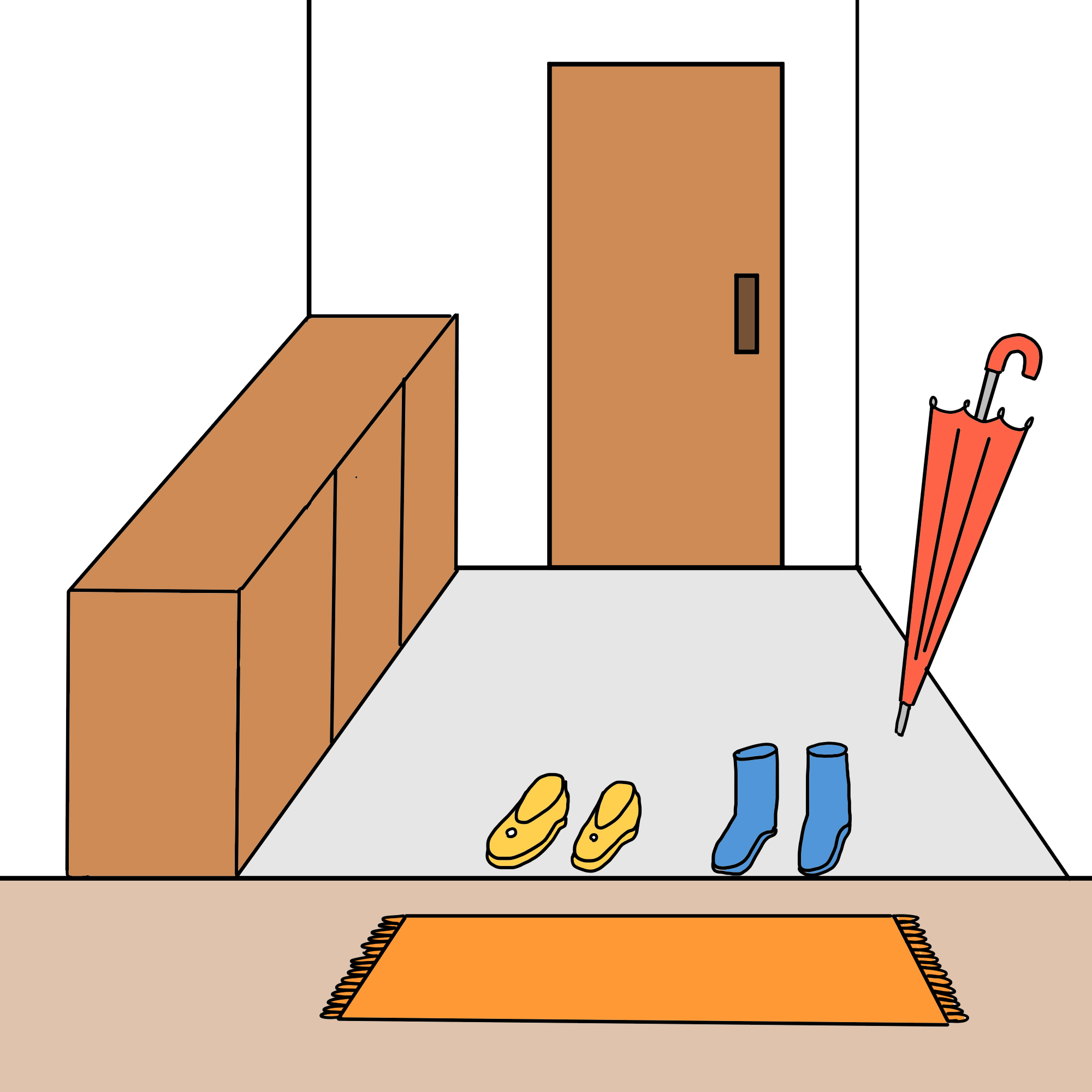 背景素材・玄関 - CLIP STUDIO ASSETS