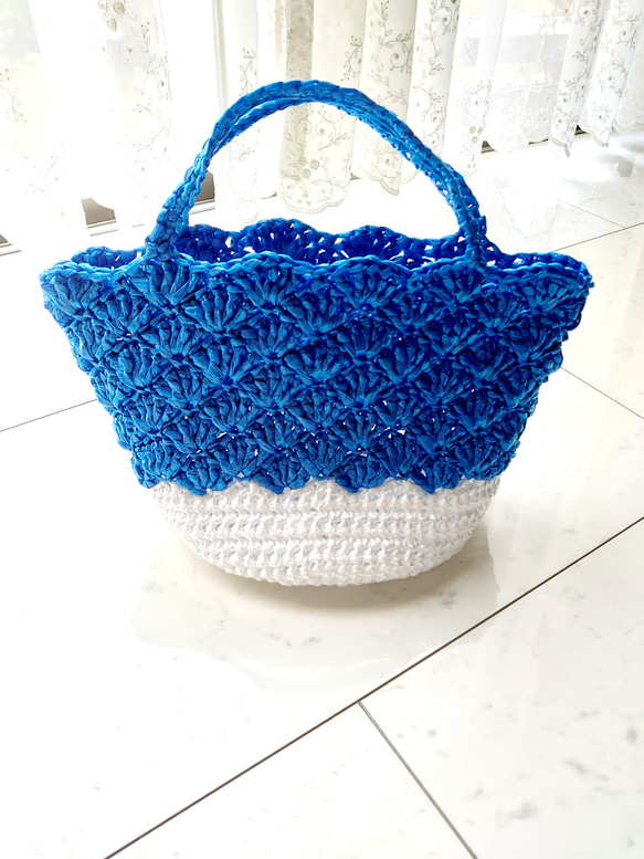 梱包用テープ１巻からプールバッグを編む！ じっくり解説付き