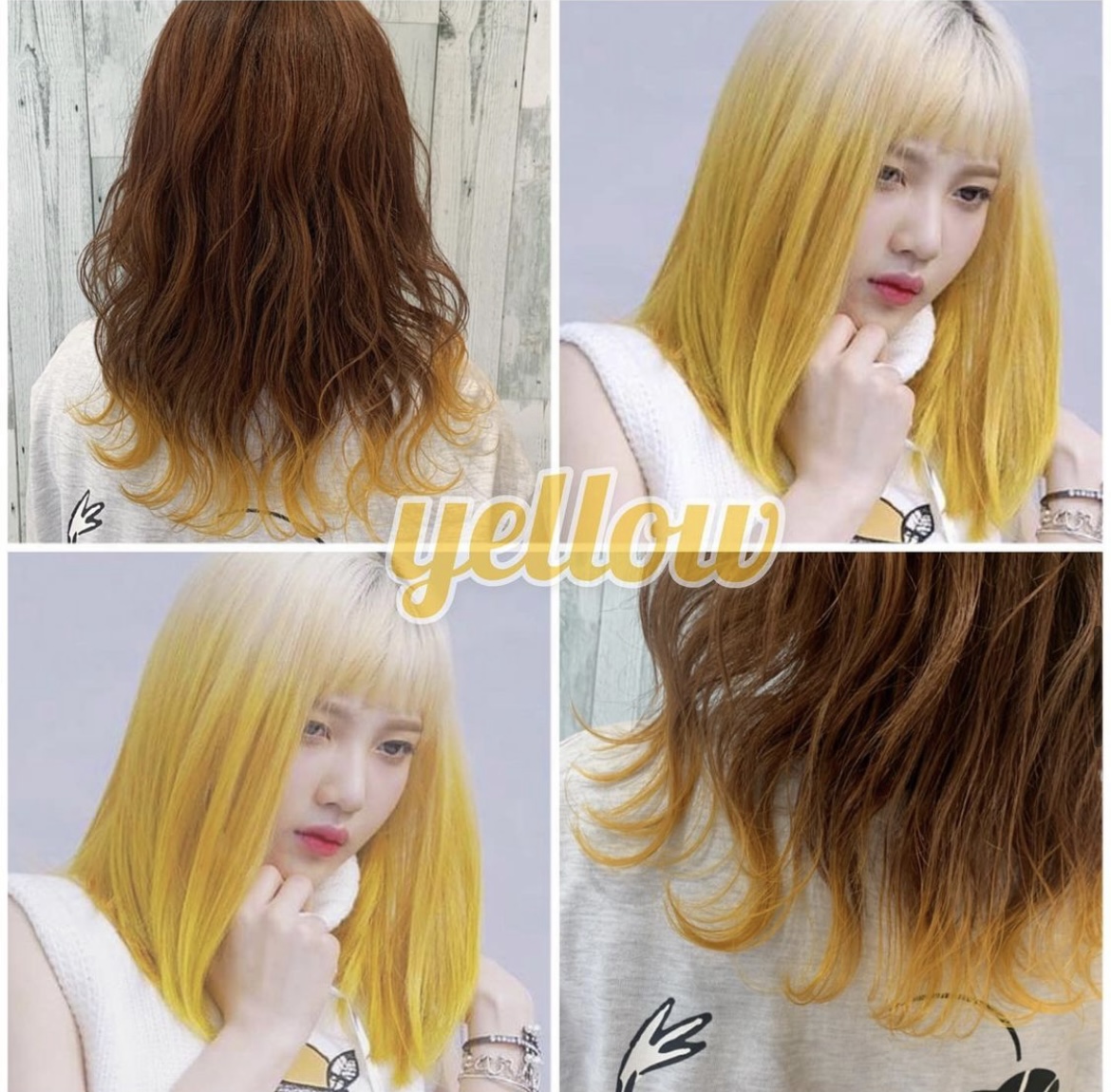 ベージュ＆イエローでデザインカラーをナチュラルにできます！ - kilto. キルト富山県富山市清水町の美容室