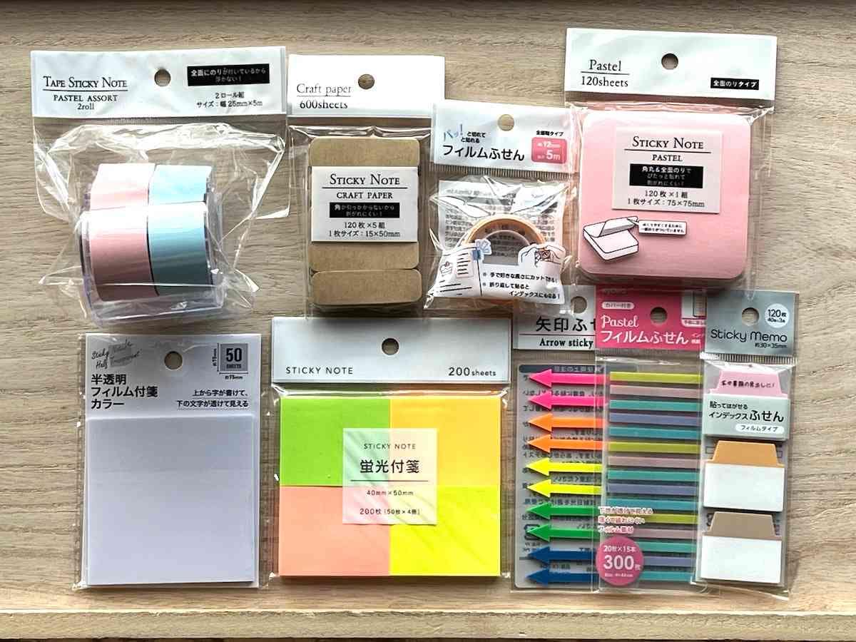 セリア 丈夫でコスパも最高♡フィルム製のインデックス付箋は書類整理におすすめです！ - くつろぎのおうち時間