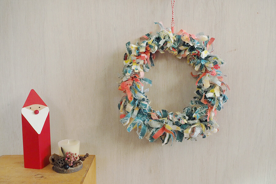 布で作るクリスマスリースの作り方作り方・レシピMeTAS＋ ミタス 『ハンドメイドのある暮らし』