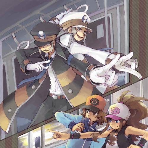 ポケモンB2W2：スーパーマルチトレイン49連戦目はサブウェイマスターのノボリ＆クダリとの対戦。蒼き月に耀く夜空で留まりし羽根 ポケモン幻影夜天