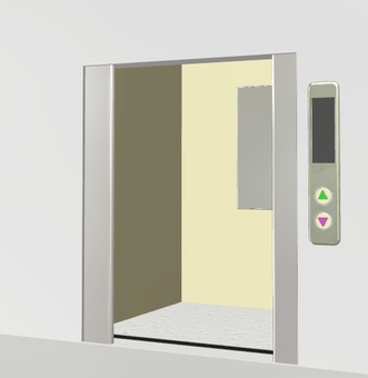 エレベーターの中の少年と少女のイラストのイラスト素材・ベクター Image 18716842