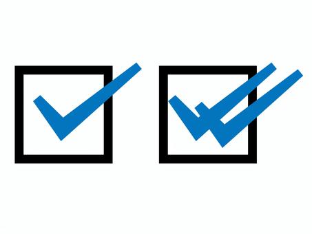 チェックマーク・レ点のアイコンのフリーイラスト素材 - チコデザ