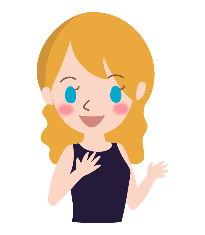 笑顔の外国人女性のイラスト無料のフリー素材 イラストエイト