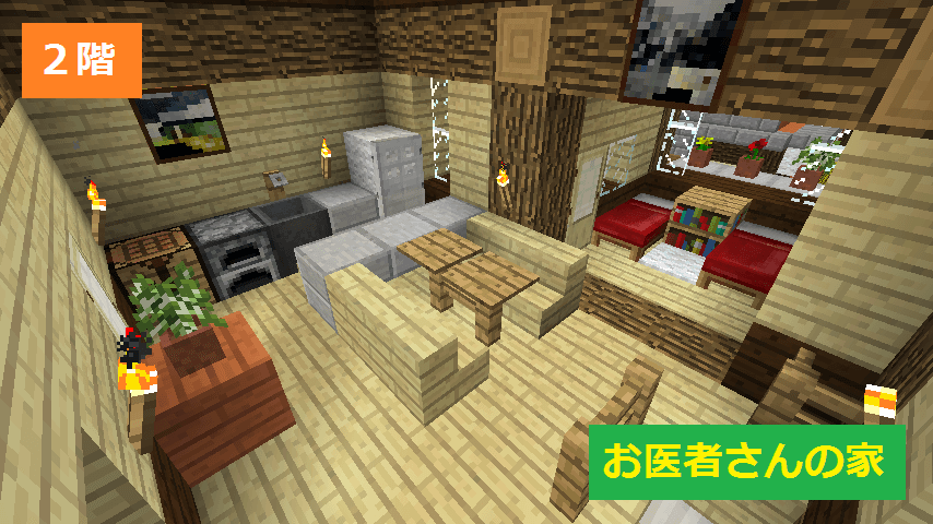 Minecraft キッチンの装飾用デザイン - Minecraft 装飾屋さん