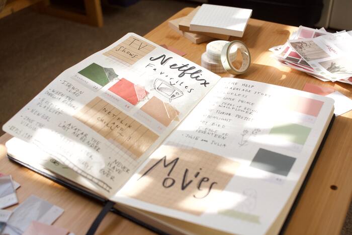 セリアのコラージュアルバムブックを使った作品紹介アルバム』