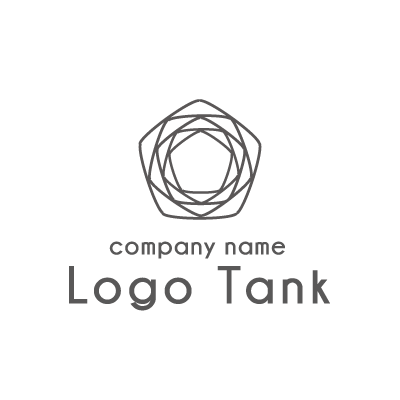 折り重なる色彩が美しい、五角形を抱く星のロゴデザインロゴ販売AMIX AI Lab