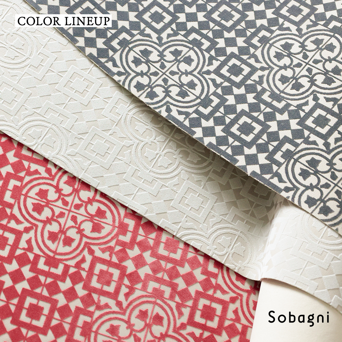 SALE>輸入生地 USED品 CASABLANCA CHARCOL 約50㎝×57㎝ モロッコ タイルデザイン 生地 full 通販16802017Creema クリーマ