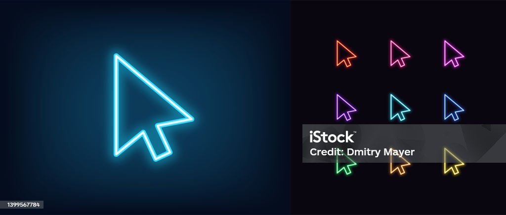 かわいいマウス クリック カーソル アイコン マウス ポインター セットのセットPremiumベクトル素材