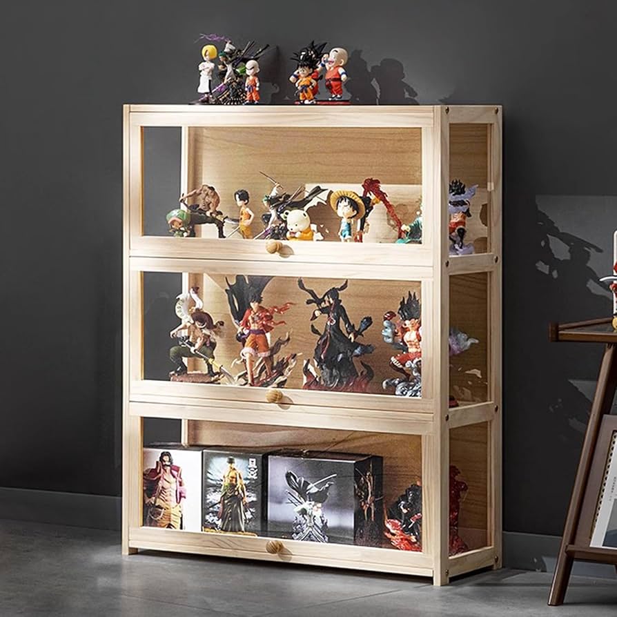 コレクションボード おしゃれ コレクションケース 高さ114cm コレクションラック 展示棚 ガラス棚 フィギュア 完成品 ホワイト ガラスケースミラー 鏡 鳳凰50M