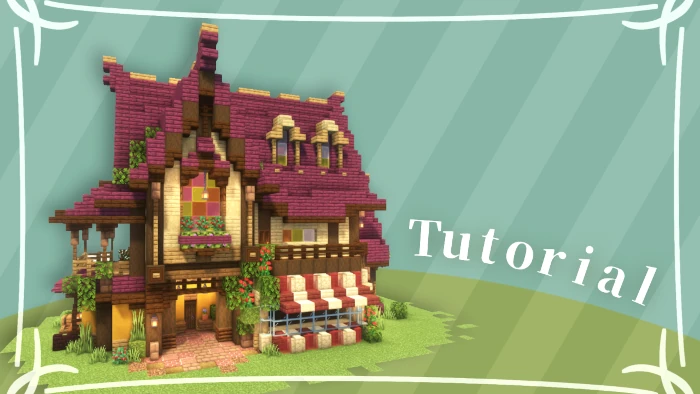 16ハウス 3レンガの家 - マイクラ設計図