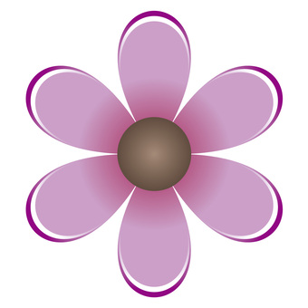 デイジーの花のシンプルな要素アイコン イラスト白で隔離Premiumベクトル素材