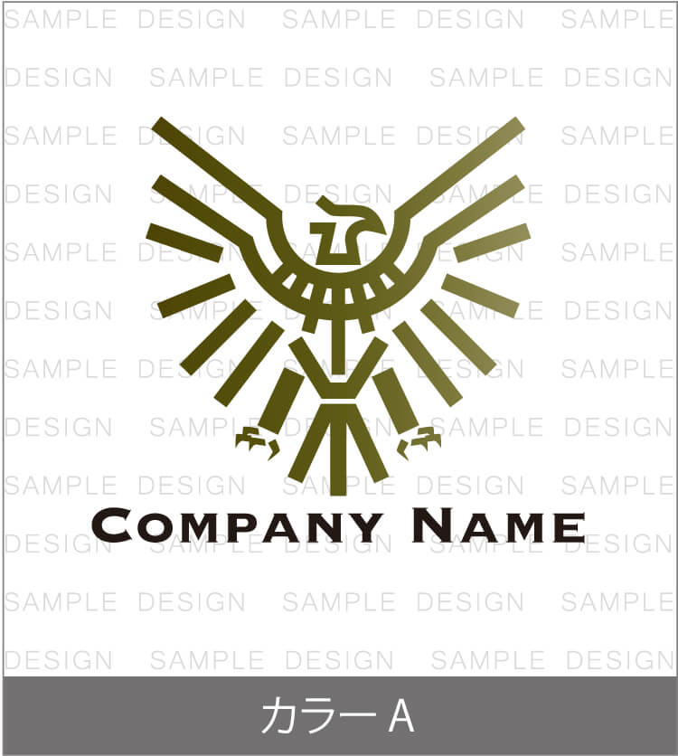 目標を捉える鷹ロゴ V型のデザインロゴ販売番号01616ロゴ販売ロゴ購入と制作依頼サイト