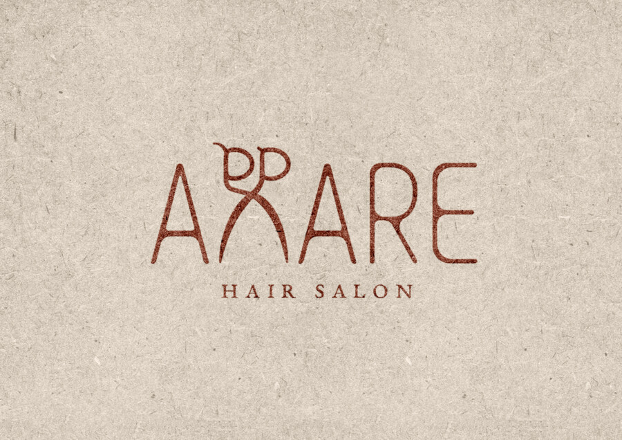 空想ロゴ HAIR SALON セレンディピティロゴデザインカタカナ手書き文字美容室美容院空想ロゴ ▽制作メモ・セレンディピティ:思いもよらない発見や偶然の幸運