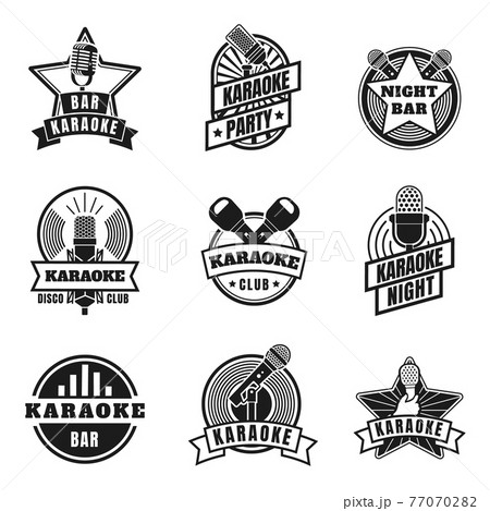 壁の背景に装飾や覆いを施すために、日本語のカラオケロゴのベクター画像のリアルなネオンサイン。ナイトクラブとライブ音楽のコンセプト。」のベクター画像素材 ロイヤリティフリー1197455539Shutterstock