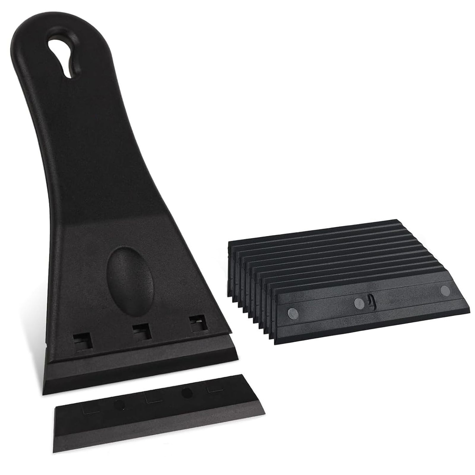 AmazonRemarks Japan シール剥がし ヘラ スクレーパー 両刃タイプ プラスチック ステンレス 車 強力 汚れ落としポケットスクレーパー 便利ヘラ