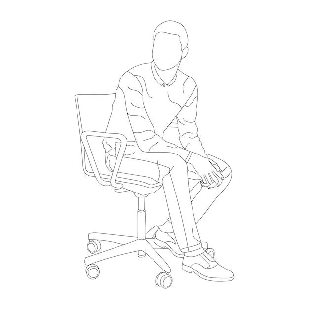 学校の机と椅子の線画イラスト - No: 26096487無料イラスト・フリー素材なら「イラストAC」