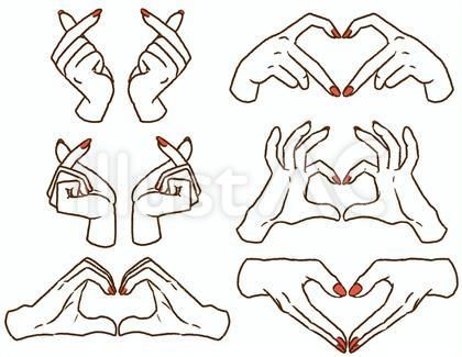 手でハートマークを作っている女性のイラストかわいいフリー素材集 いらすとや