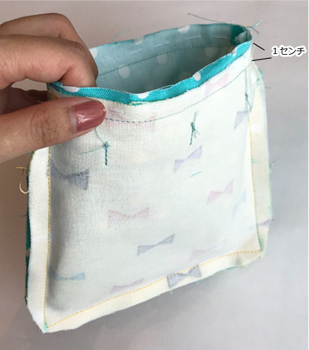 蓋なし移動ポケット を作りました＊パターンレーベルの型紙使用LEE