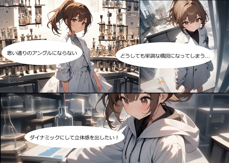 AIイラストの視点プロンプト前後左右上下＋真正面まとめ！ラノベ挿絵ドットコム