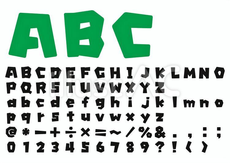 Fonte em inglês bonito dos desenhos animados para festas infantis, paracriar uma impressão e tipografia.Vetor Premium