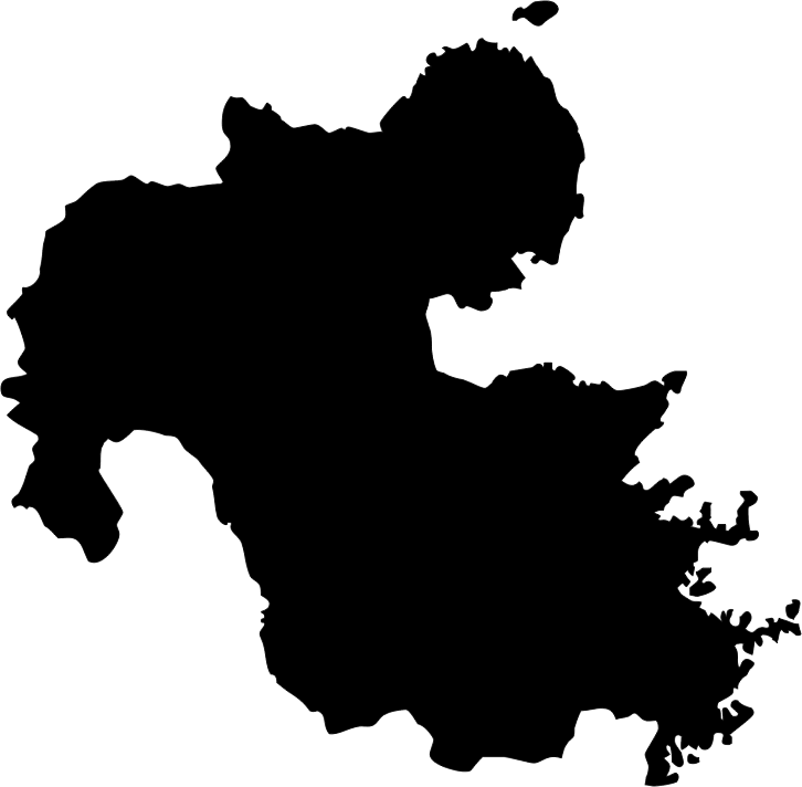 京都府の地図イラスト＜モノクロシルエット画像＞ - 日本地図無料イラスト素材集