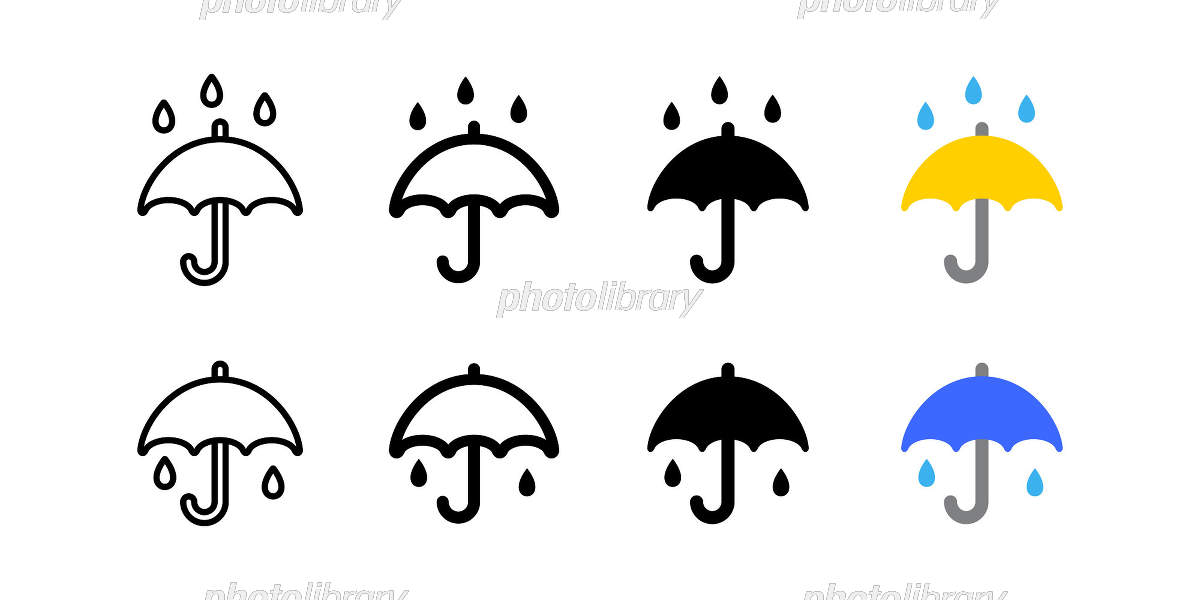 傘のアイコン 傘のアイコン ベクトル フラット デザイン 傘のアイコン 保護日傘のシンボル 雨Premium AI生成ベクトル画像