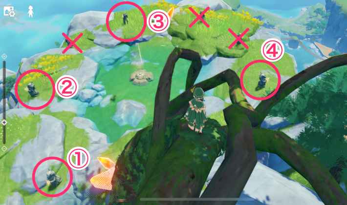 原神 螭の話の攻略チャート！岩尊像 かけた文字 の場所を画像で解説！ - 原神 げんしん 攻略速報Magino Drive