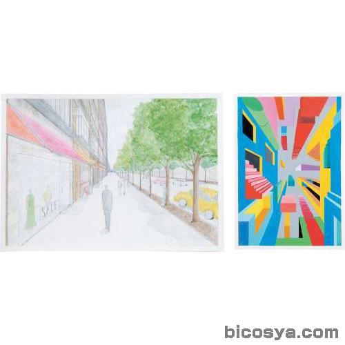 今、美術の授業で、『一点透視図法』の下書きを書いているのですがなかなかアイ- Yahoo!知恵袋