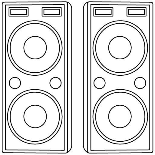 無料イラストステレオのスピーカーパブリックドメインQ：著作権フリー画像素材集