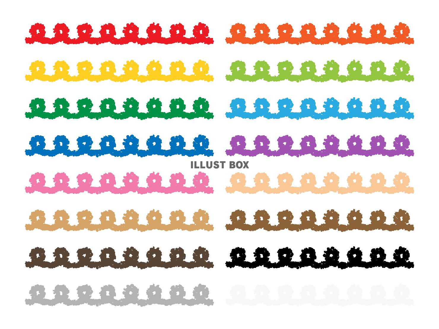 クレヨンのぐるぐる線：イラスト無料