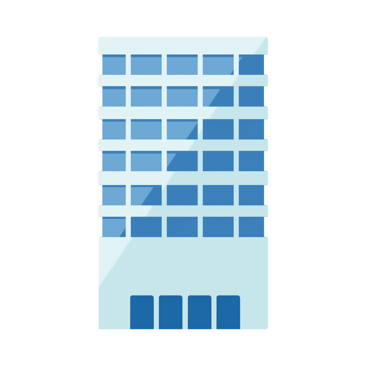ビル青空 - 不動産イラスト住宅・人物フリー素材