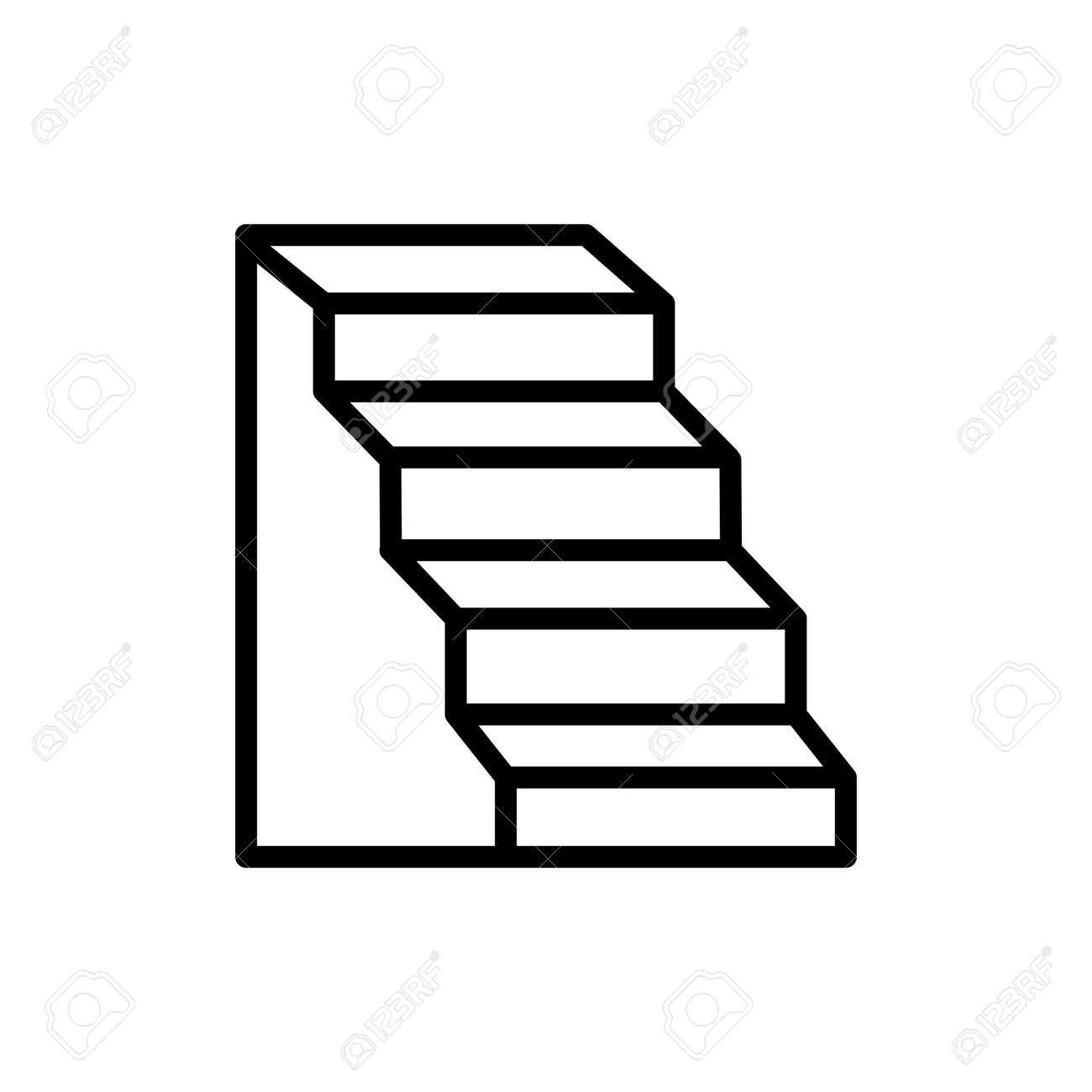 階段を上る人のアイコン シルエット ：イラスト無料