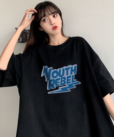 D-307：韓国風オシャレ文字デザインクラスTシャツ・オリジナルTシャツを早い激安作成プリントメディア