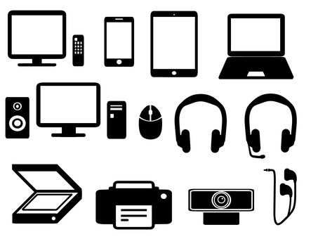 フラット スタイルのヘッドフォン アイコン分離背景にイヤホン ベクトル図を聴く音楽サイン ビジネス コンセプトPremiumベクトル素材