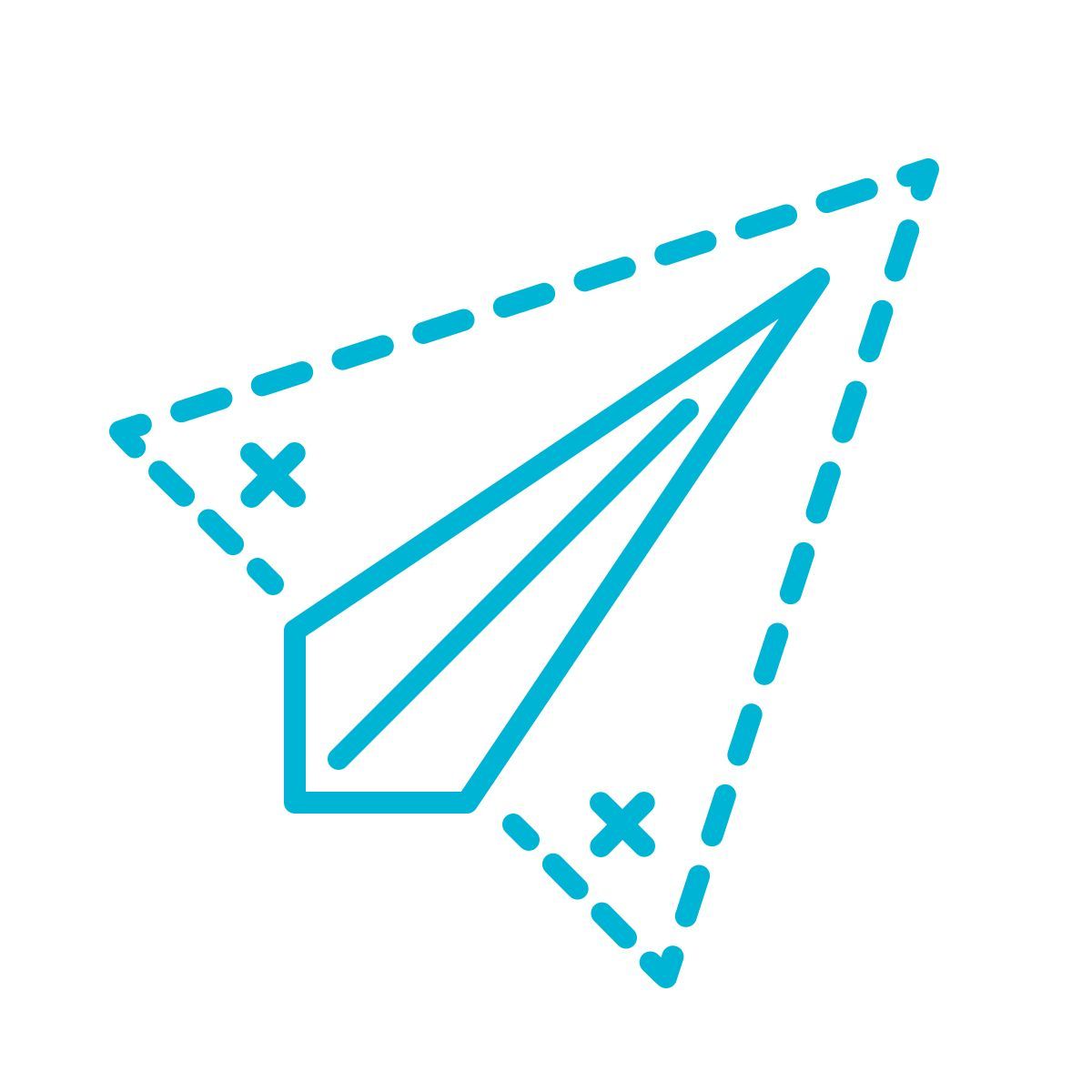 iOSスタイルの 紙飛行機 アイコン