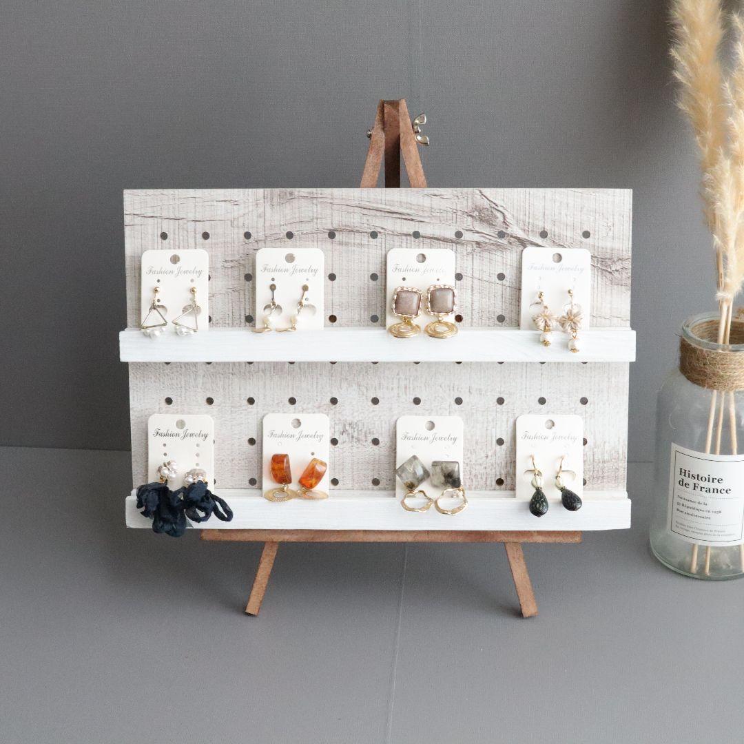 楽天市場選べる4サイズ ディスプレイラック 卓上 おしゃれ 天然木 小型 ディスプレイ什器 ウッドステージ ブラウン 北欧 北欧雑貨 撮影小物アクセサリー 収納 スタンド 木製 ディスプレイ 店舗 什器 ジュエリー 指輪 ピアス イアリング 無垢材 2段 3段 4段 5段