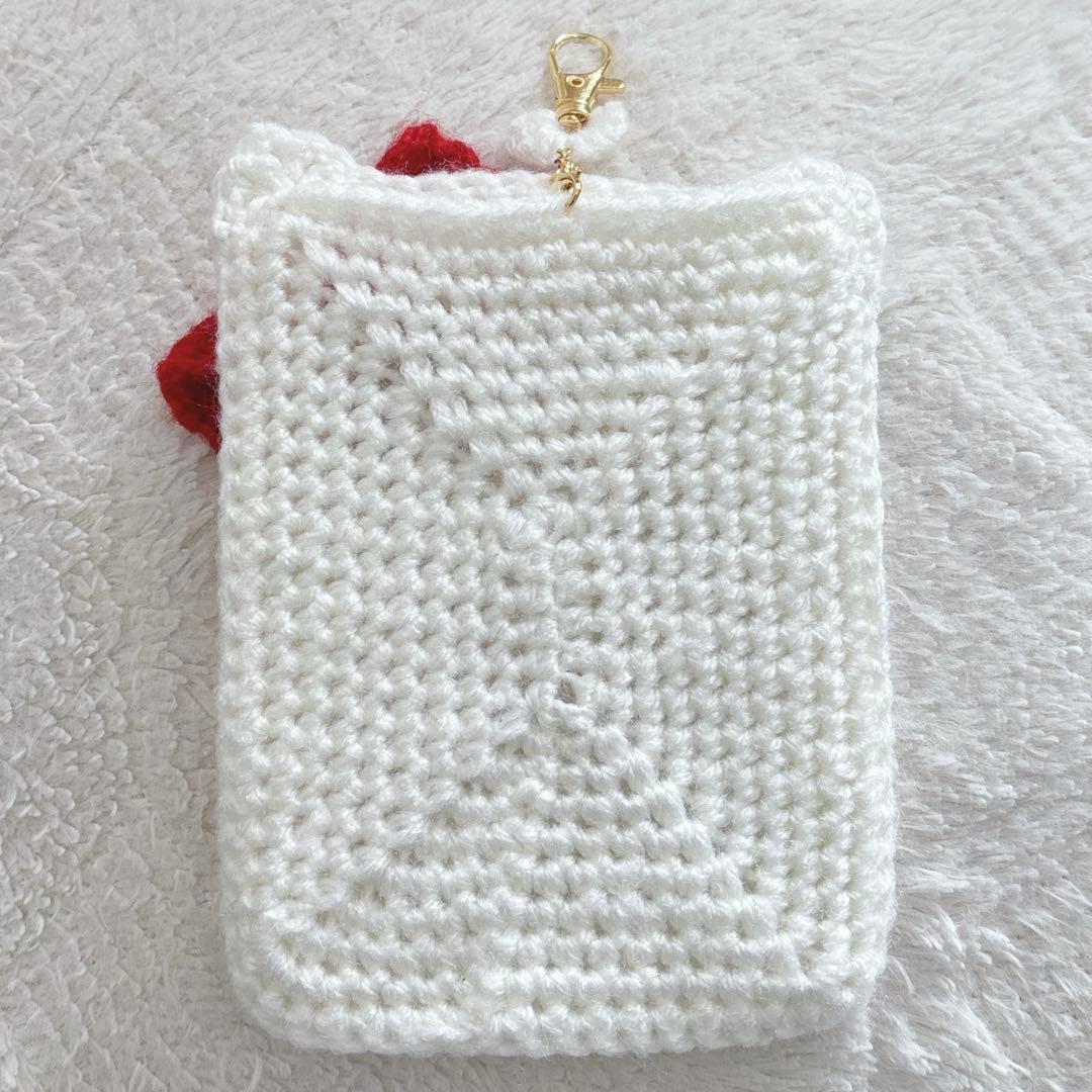 トレカケース カバー B8サイズホワイト・ピンク・リボン編み物 毛糸デコ パスケース・定期入れ めいみー 通販17342141Creema クリーマ